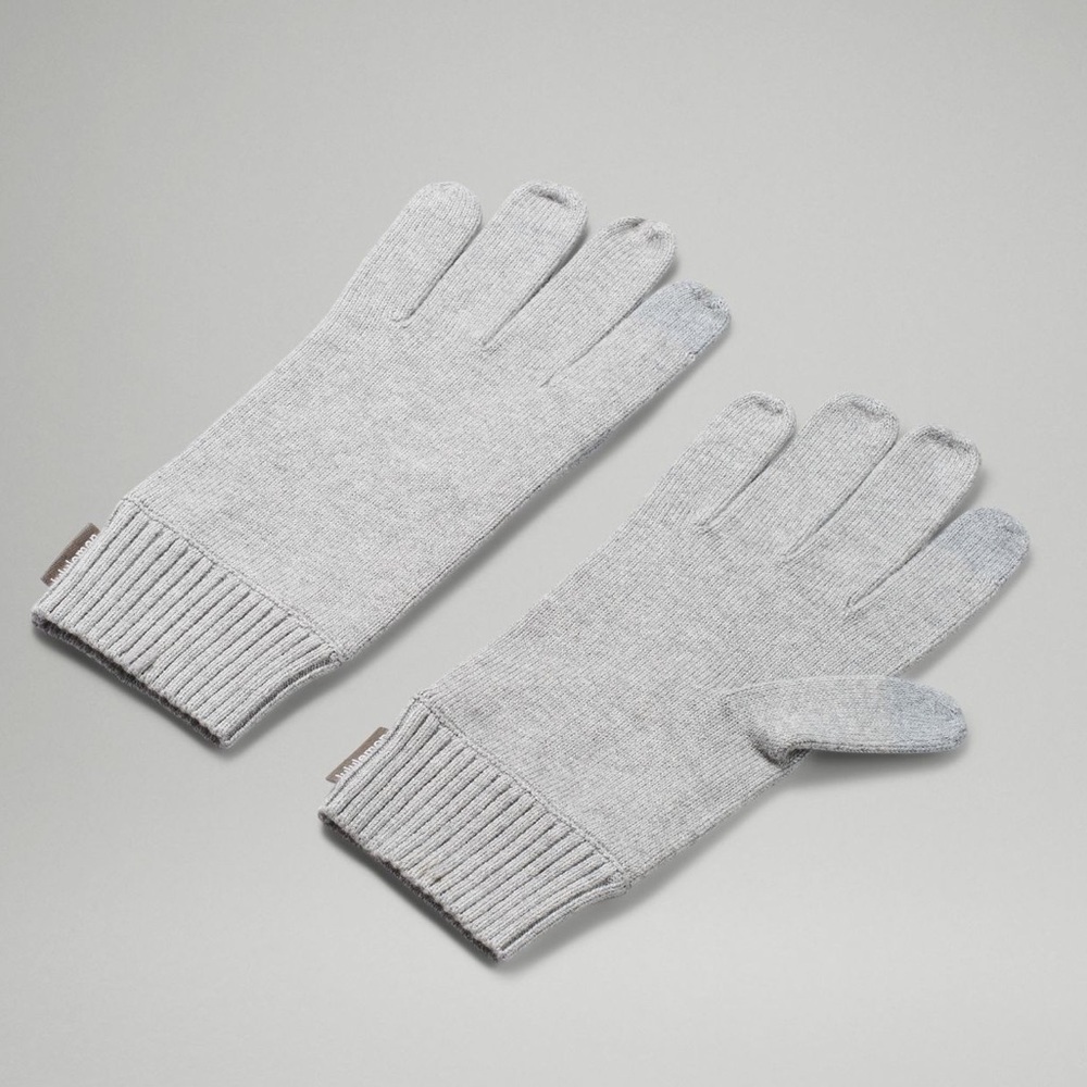 Lululemon Men’s Cold Pursuit Merino Wool Tech Gloves Grey Large XL NWT